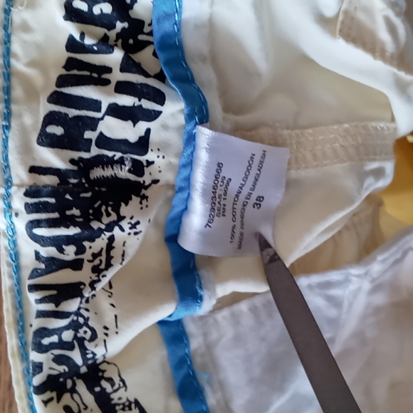 Canyon River Blues BNWOT Men's Sz 38 Yellow Cargo Shorts W Button Fly n Pockets - Picture 10 of 12